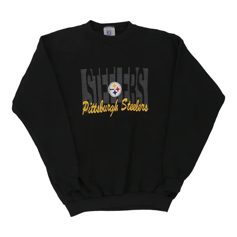 Pittsburgh Steelers Logo 7 NFL Sweatshirt - Medium Black Cotton Blend