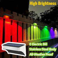 Stainless Steel Solar Fence Light Outdoor Waterproof Outdoor Lamp  Ip65 Waterproof Wide Angle Luces Solar Deck Light Outdoor ...