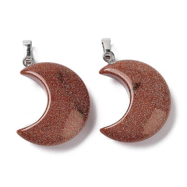 Synthetic Goldstone Pendants