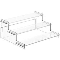 [New deal] Acrylic Risers Display Stand, 3 Tier Cupcake Holder, Clear Perfume Organizer Stand, Display Shelf for Figures and ...