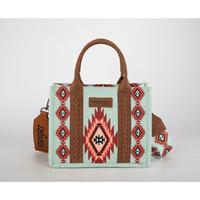 Dani Morgans x Wrangler Western Horizon Collection Whipstitch Crossbody Tote with Strap