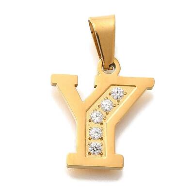 Ion Plating(IP) 304 Stainless Steel Rhinestone Pendants