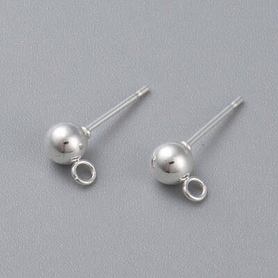 304 Stainless Steel Ball Stud Earring Post