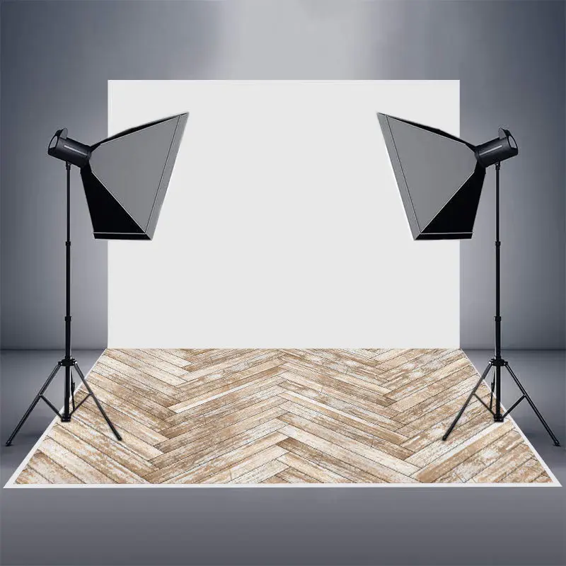 Herringbone Bleached Oak Texture Rubber Floor Mat - Aperturee