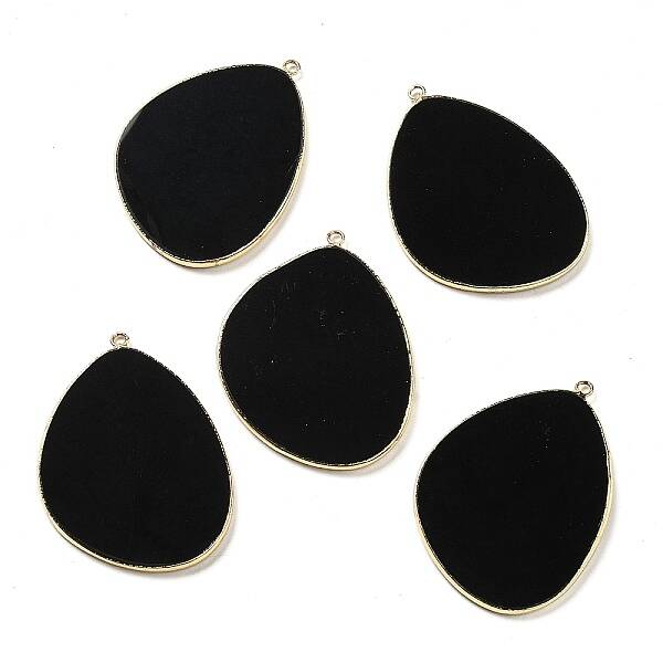 Natural Black Onyx(Dyed & Heated) Pendants