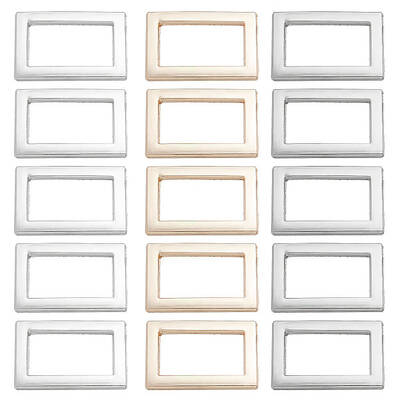 15Pcs 3 Colors Alloy Buckles