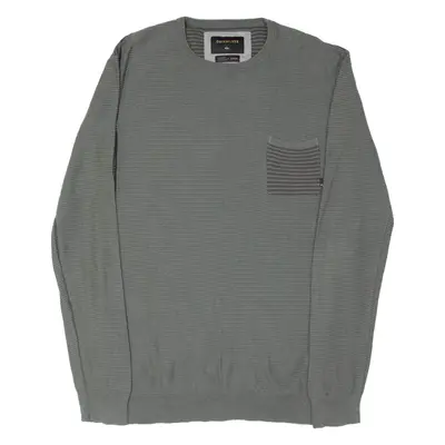 QUIKSILVER Mens Jumper Green Tight Knit M