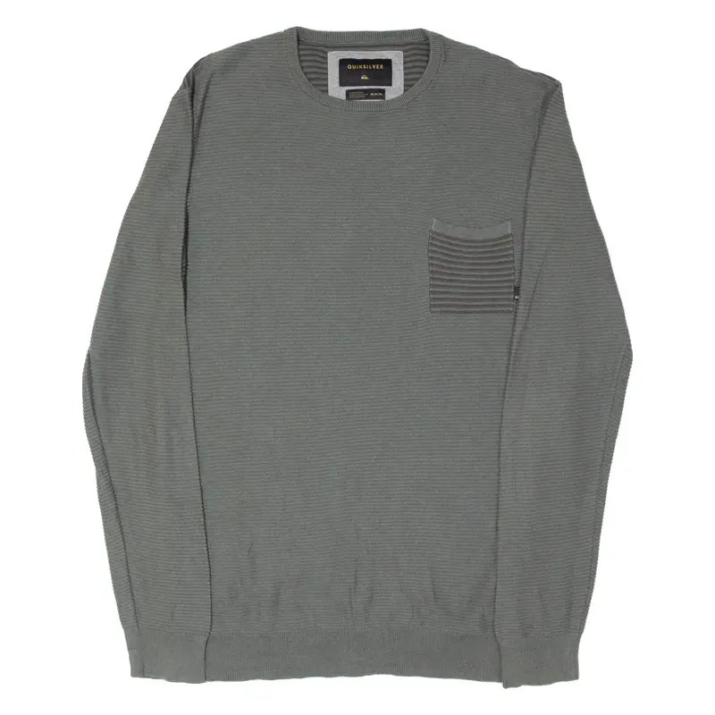 QUIKSILVER Mens Jumper Green Tight Knit M
