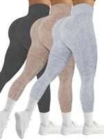 Women's Sports Tummy Control Leggings, Casual Comfy Breathable Top-stitching Skinny Pants for Yoga Gym Workout Running, Ladie...