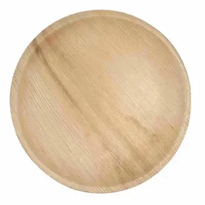 Dtocs Compostable Palm Leaf Plates - 9 Inch Round (Pack 50) | USDA Certified Biobased Compostable Bamboo Look Dinner, Charcut...