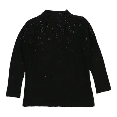Ermanno Scervino Jumper - Medium Black Viscose Blend | Size: medium