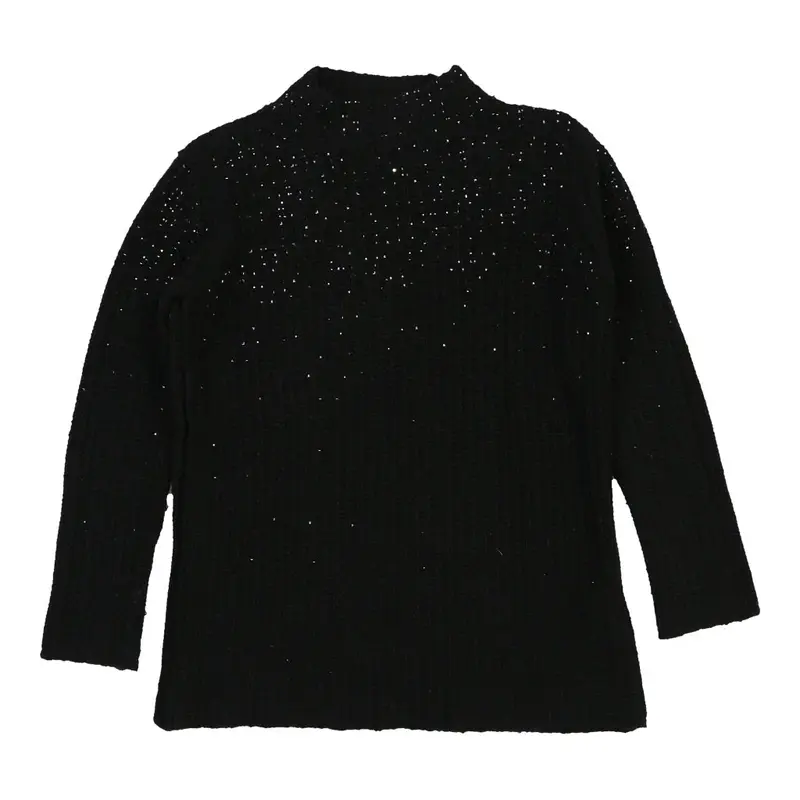 Ermanno Scervino Jumper - Medium Black Viscose Blend | Size: medium