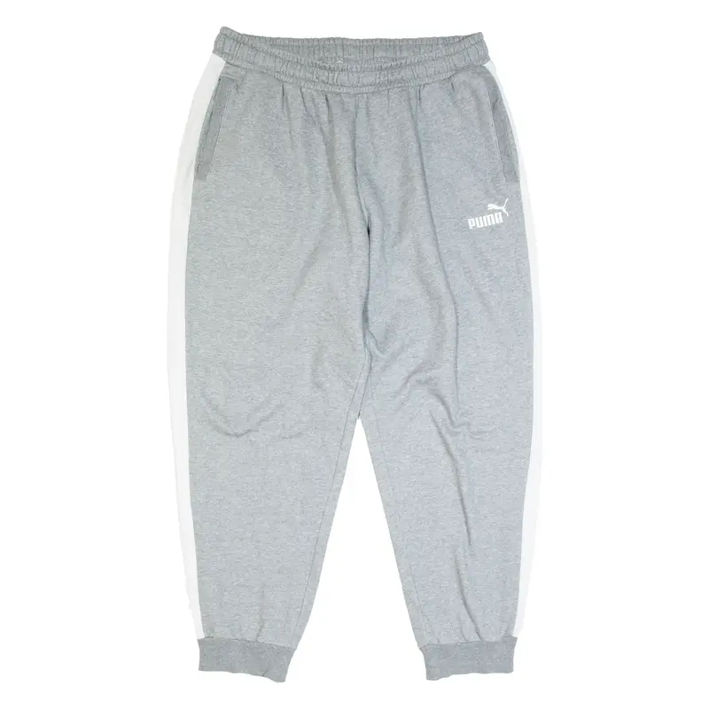 PUMA Mens Joggers Grey Tapered XL W34 L28