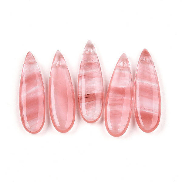 Cherry Quartz Glass Pendants