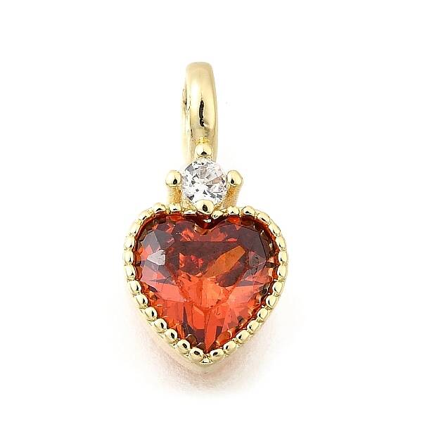 Brass Pave Cubic Zirconia Charms