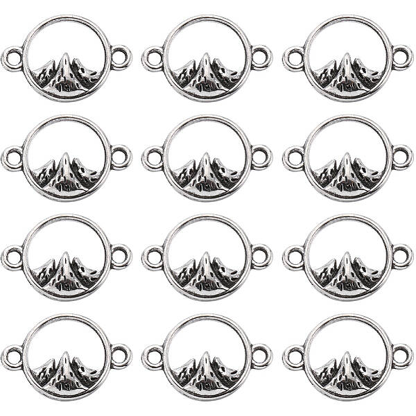 120Pcs Tibetan Style Alloy Connector Charms