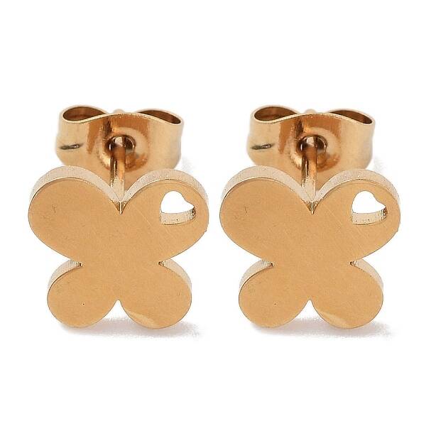 PVD Vacuum Plating 304 Stainless Steel Stud Earrings for Women