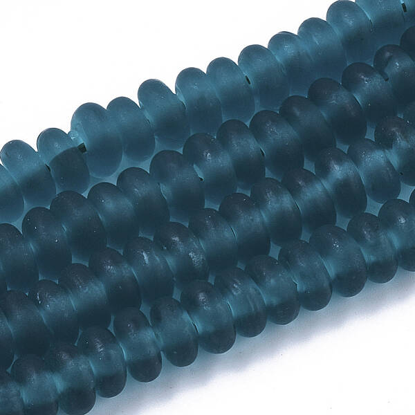 Handmade Frosted Lampwork Beads Strands