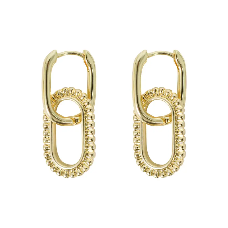 Mytys Fashion Small Square Hoop Earrings Geometric Oval Rectangle Hoop Earrings for Women Outdoorfun