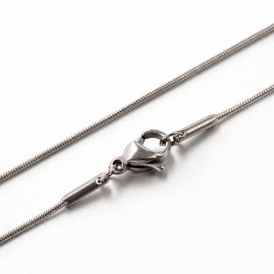 Matte Style 201 Stainless Steel Round Snake Chain Necklaces for Women Men