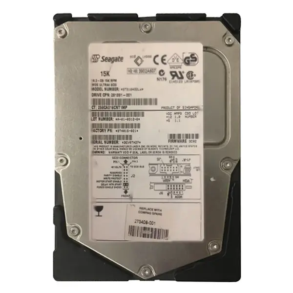 9T4015-021 Seagate 18GB Ultra-320 SCSI 15000 3.5-inch 8MB Hard Drive