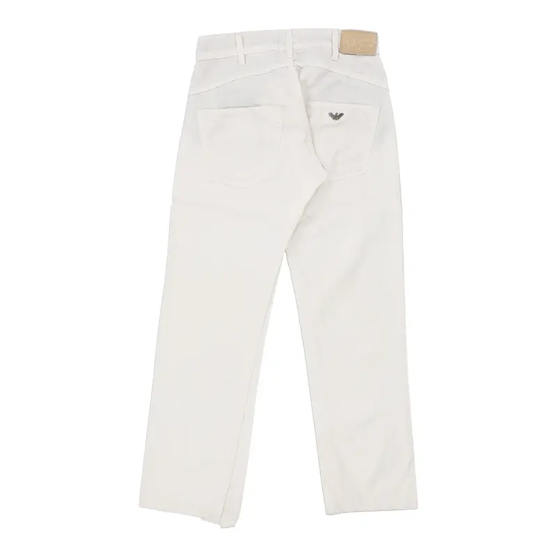 Armani Jeans Trousers - 28W UK 8 White Cotton