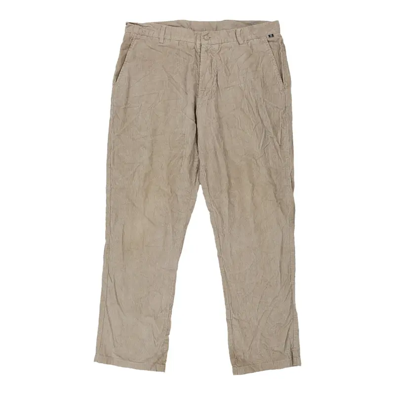 Nautica Cord Trousers - 37W 31L Beige Cotton