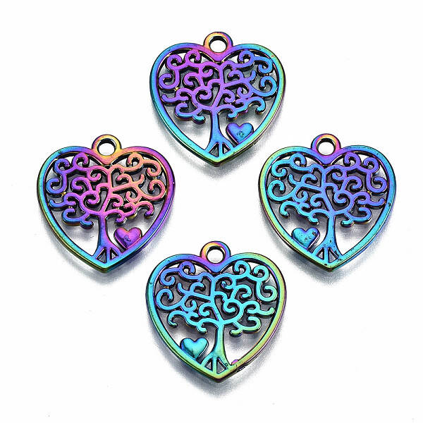 Hollow Rainbow Color Alloy Pendants
