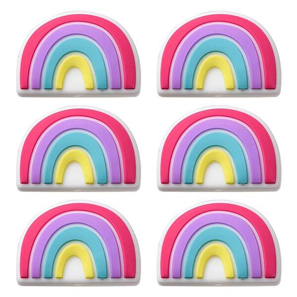 6Pcs Food Grade Eco-Friendly Silicone Focal Beads