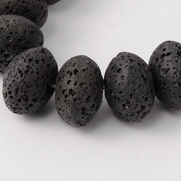 Synthetic Lava Rock Bead Strands