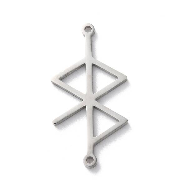 304 Stainless Steel Amulet Rune Love Peace Connector Charms