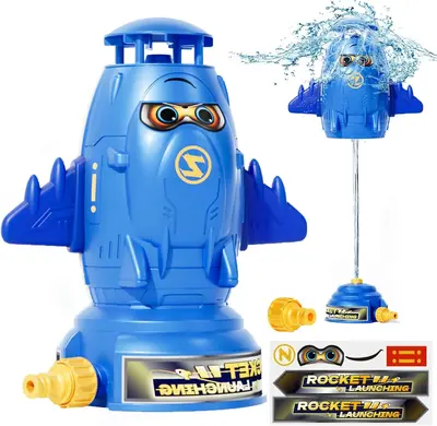 Summer water rocket Splash pad Watertoys for kids Rocket Sprinklers Toys Water Splash Rocket Outdoor Water Play for Kids Rock...
