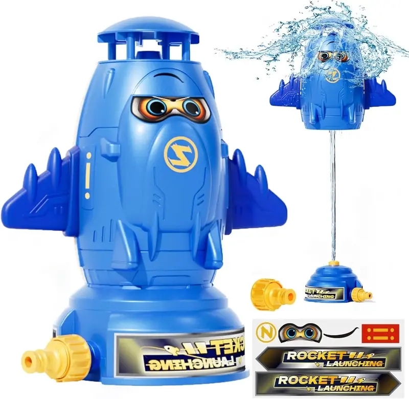 Summer water rocket Splash pad Watertoys for kids Rocket Sprinklers Toys Water Splash Rocket Outdoor Water Play for Kids Rock...
