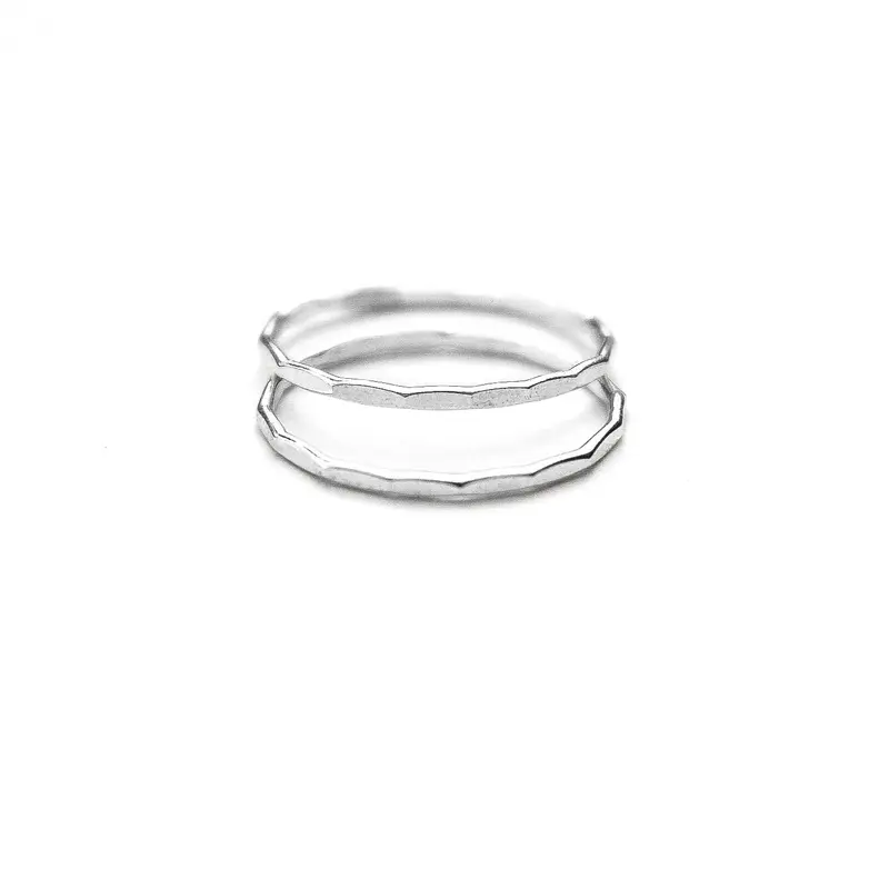 Ruth Hammered Stackable Ring | Material: Gold Filled | Size: 8