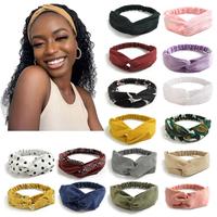 Huachi Headbands for Women Twist Knotted Women Head Bands Boho Stretchy Hair Bands Non Slip for Girls Criss Cross Turban Plai...