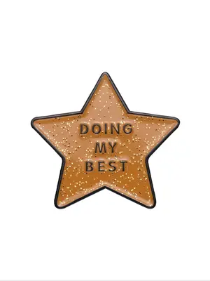 1 Piece Unisex Cute Letters & Star Design Brooch, Trendy Novelty Clothes Brooch, Fashionable Clothes Accessories for Women & ...