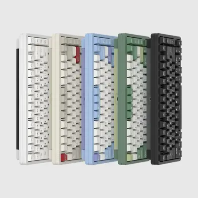 Womier SK75 75% VIA Support Wireless Aluminum Custom Keyboard Wired/2.4GHz Wireless/Bluetooth Tri-Modes mechanical custom key...