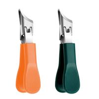 Three sets of eagle beak beveled nail clippers household multifunctional large opening anti-splash nail clippers set of high-...