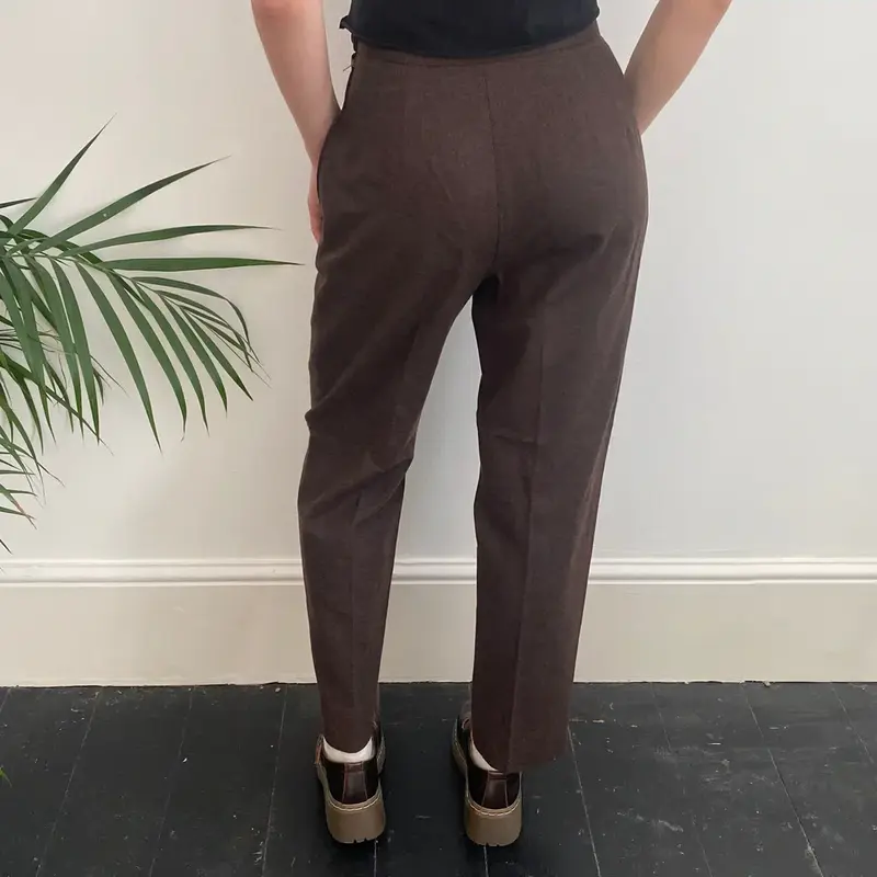Gianfranco Ferre Trousers - 26W UK 8 Brown Wool