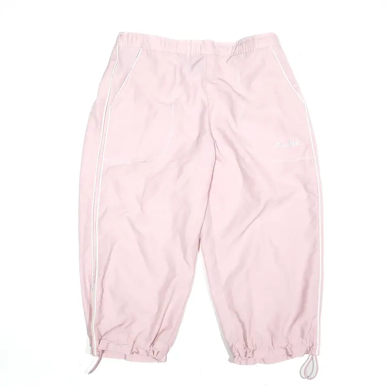REEBOK Cropped Track Pants Pink Tapered Womens UK 14 W30 L20