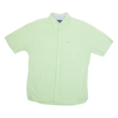 TOMMY HILFIGER Mens Shirt Green Check L