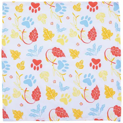 Harvest Paws Table Linens - White Napkins - Set of 4
