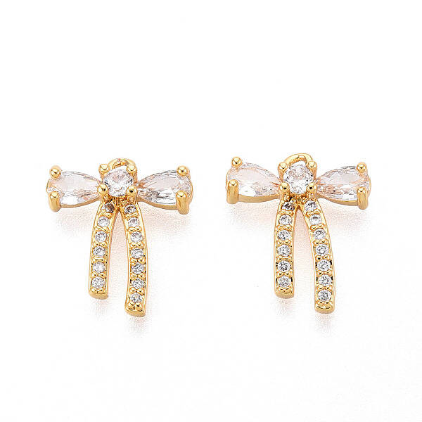 Brass Micro Pave Cubic Zirconia Charms
