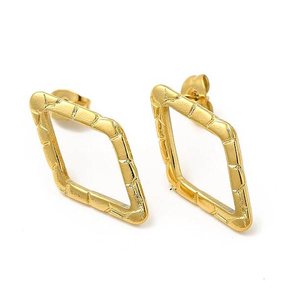 Ion Plating(IP) 304 Stainless Steel Stud Earrings for Women