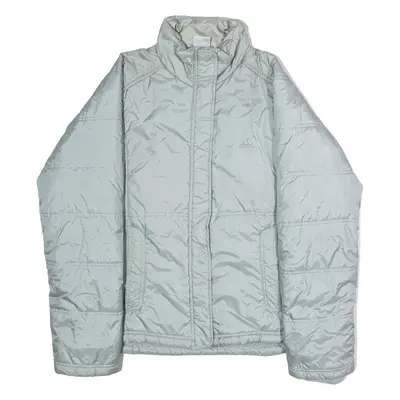 ADIDAS Womens Puffer Jacket Silver UK 20
