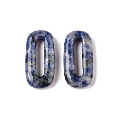 Natural Blue Spot Jasper Oval Pendants