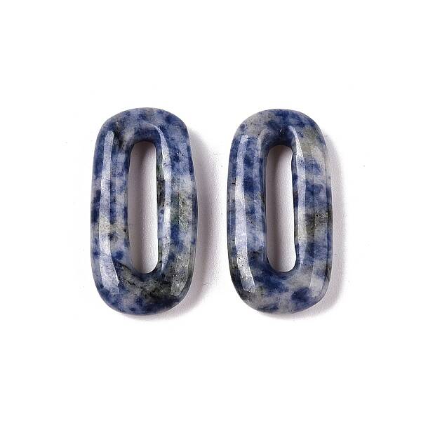 Natural Blue Spot Jasper Oval Pendants