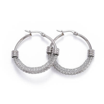 Non-Tarnish 304 Stainless Steel Hoop Earrings
