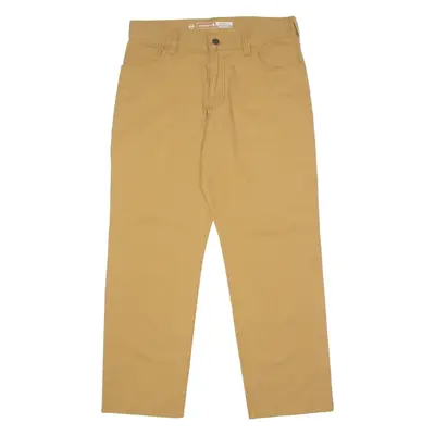 CARHARTT Workwear Mens Canvas Trousers Brown Relaxed Straight W31 L28