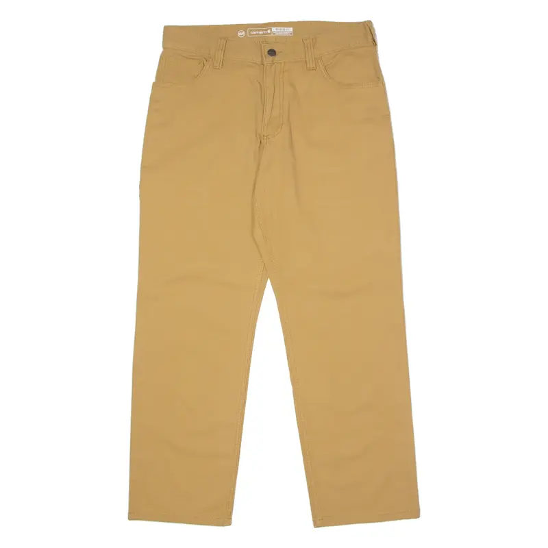 CARHARTT Workwear Mens Canvas Trousers Brown Relaxed Straight W31 L28